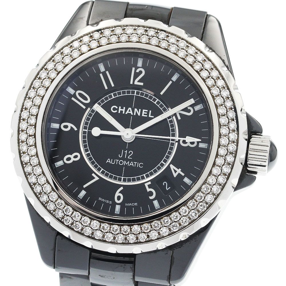シャネル CHANEL H0950 J12 黒セラミック ダイヤベゼル 自動巻き