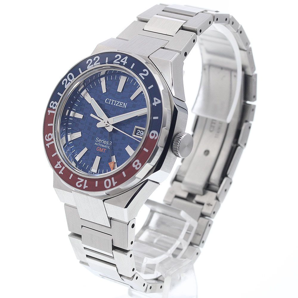  シチズン CITIZEN 9054-0065X02|NB6030-59L シリーズ8 デイト GMT 自動巻き メンズ _943984 ジャストフィット 自動巻き時計 腕時計(アナログ)