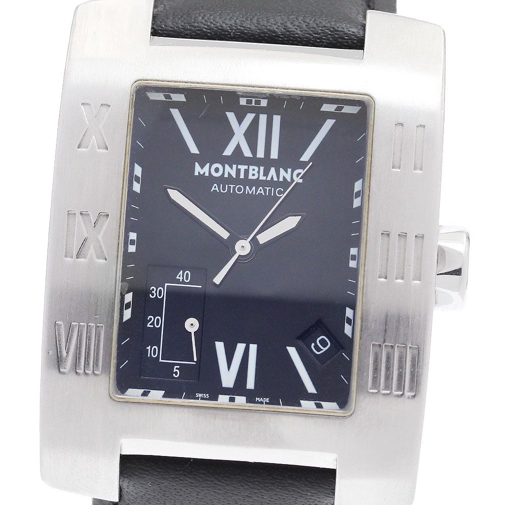 訳あり モンブラン MONTBLANC 7092 プロファイル パワーリザーブ デイト 自動巻き メンズ _942557