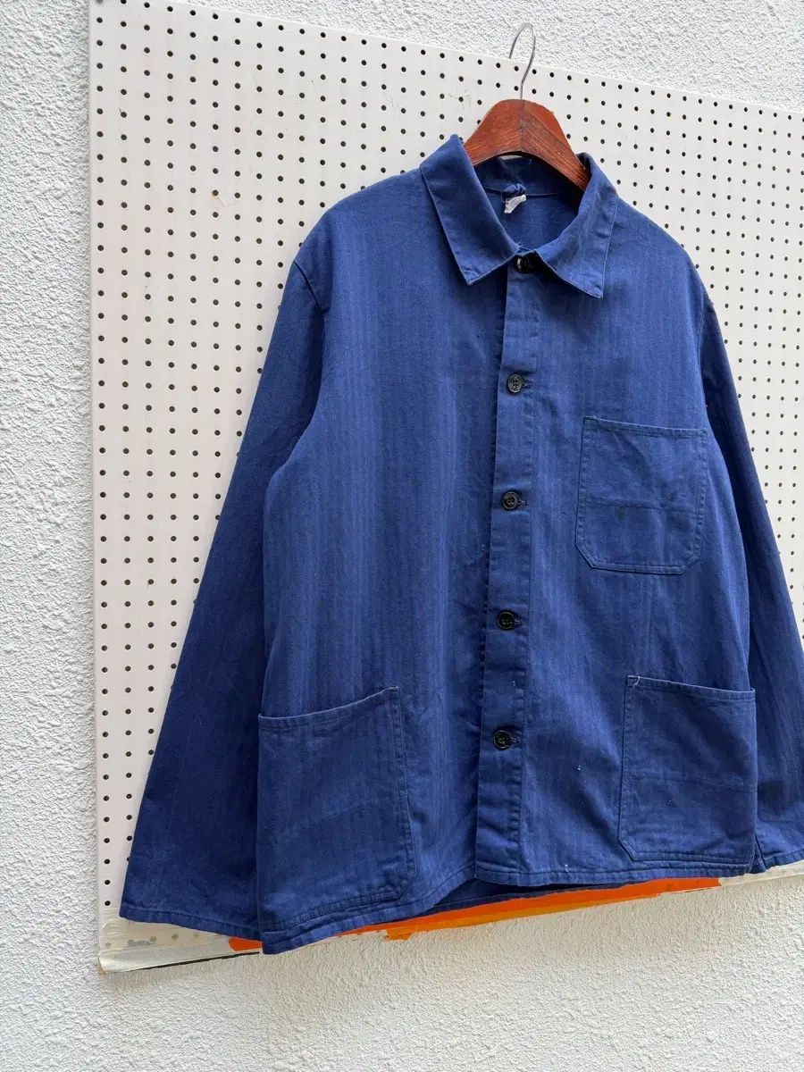 WASHED BLUE HBT OLD VINTAGE ヘリンボーン フレンチ ワークジャケット
