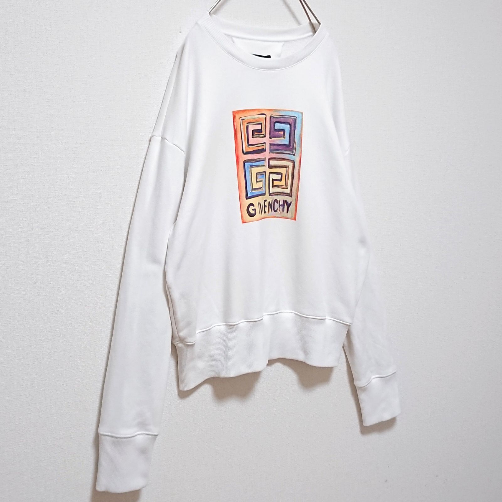 希少 GIVENCHY ビック ロゴ プルオーバー ホワイト スウェット - メルカリ