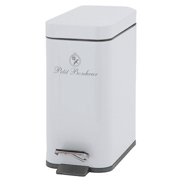 ダストボックス ゴミ箱 5L 約幅295mm ホワイト スチール ふた付き