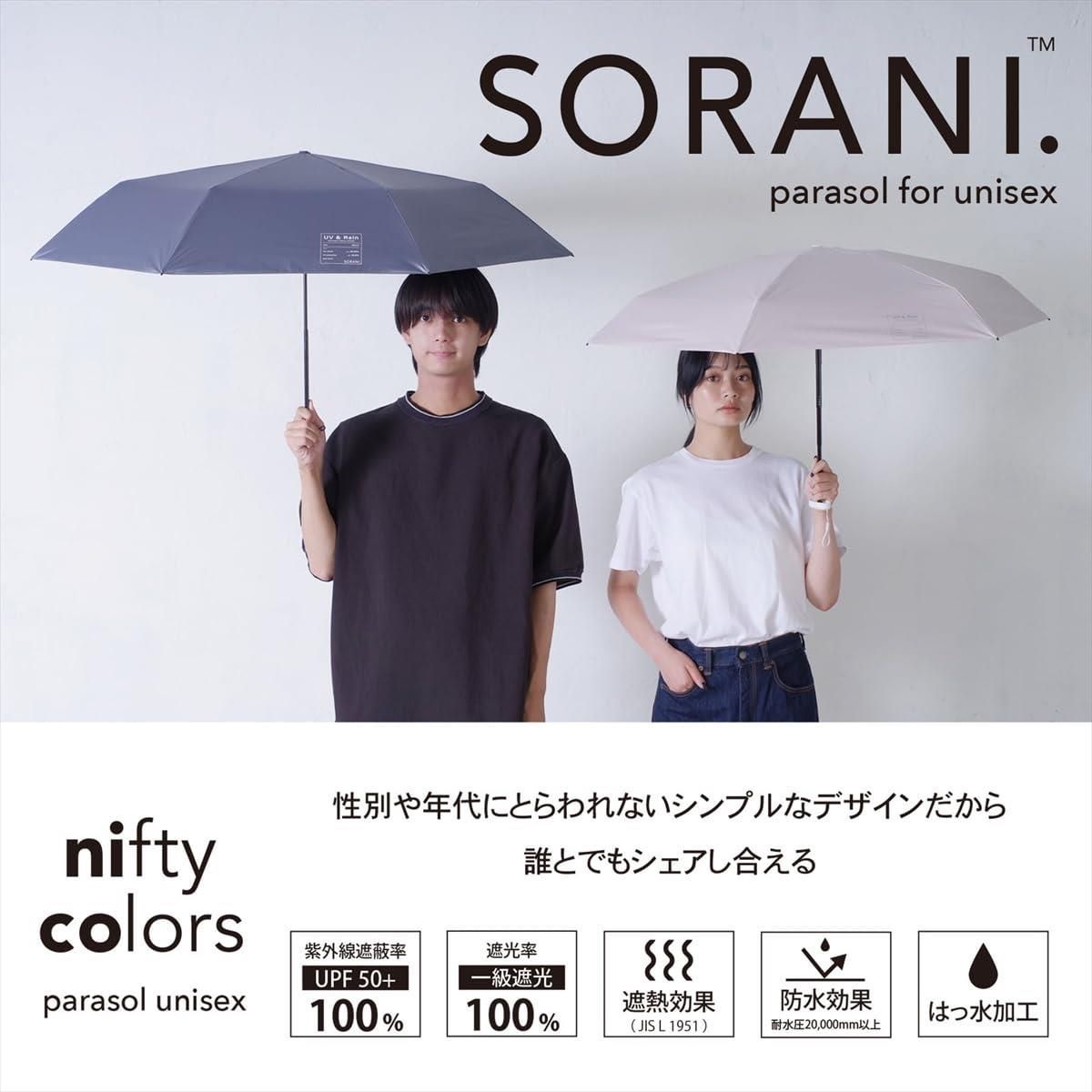 Color:サックス nifty colors(ニフティカラーズ) 折りたたみ傘 ソラニ