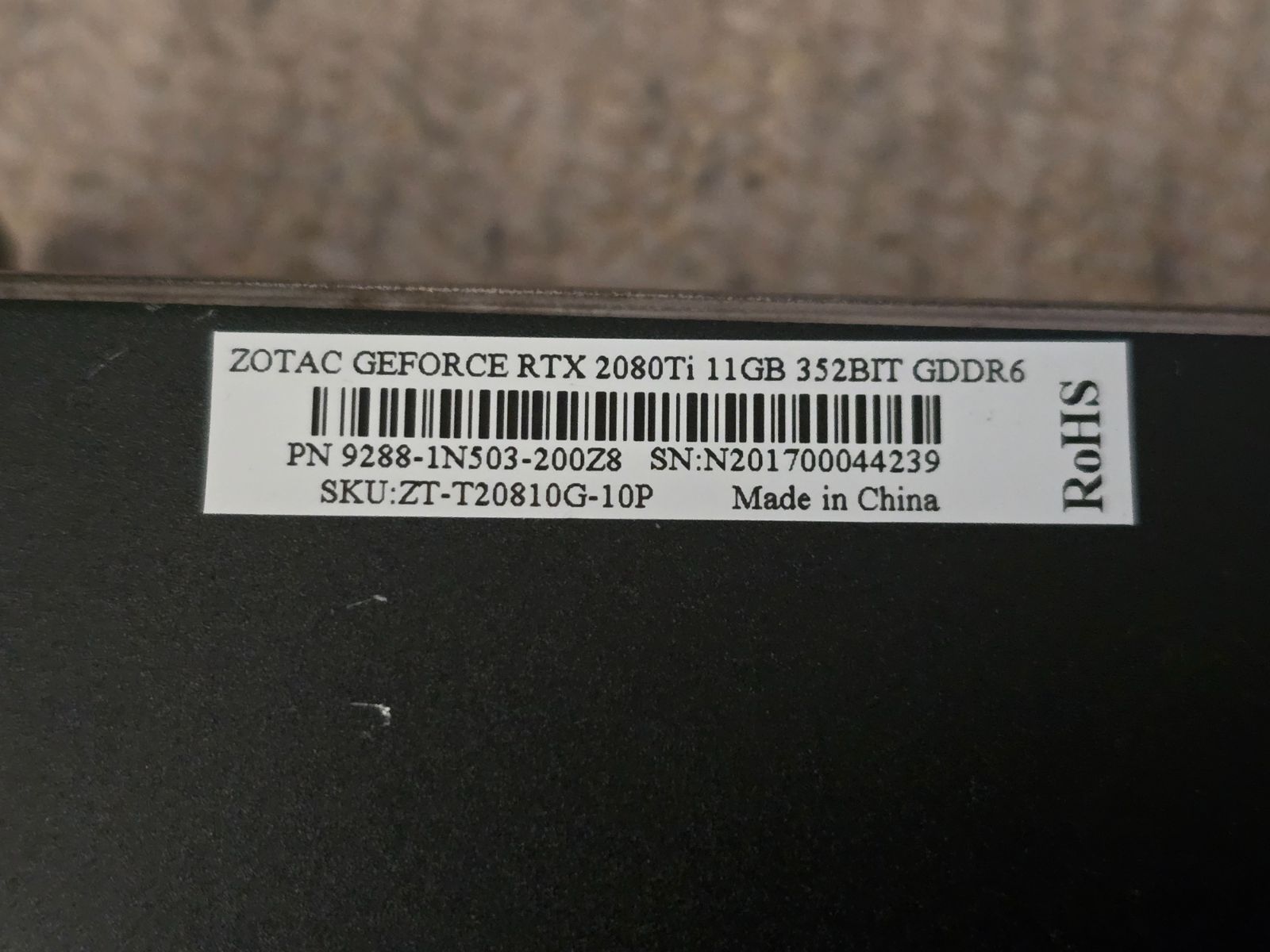 TERA様専用【重度ジャンク】ZOTAC GeForce RTX 2080 Ti 11GB｜映像出力