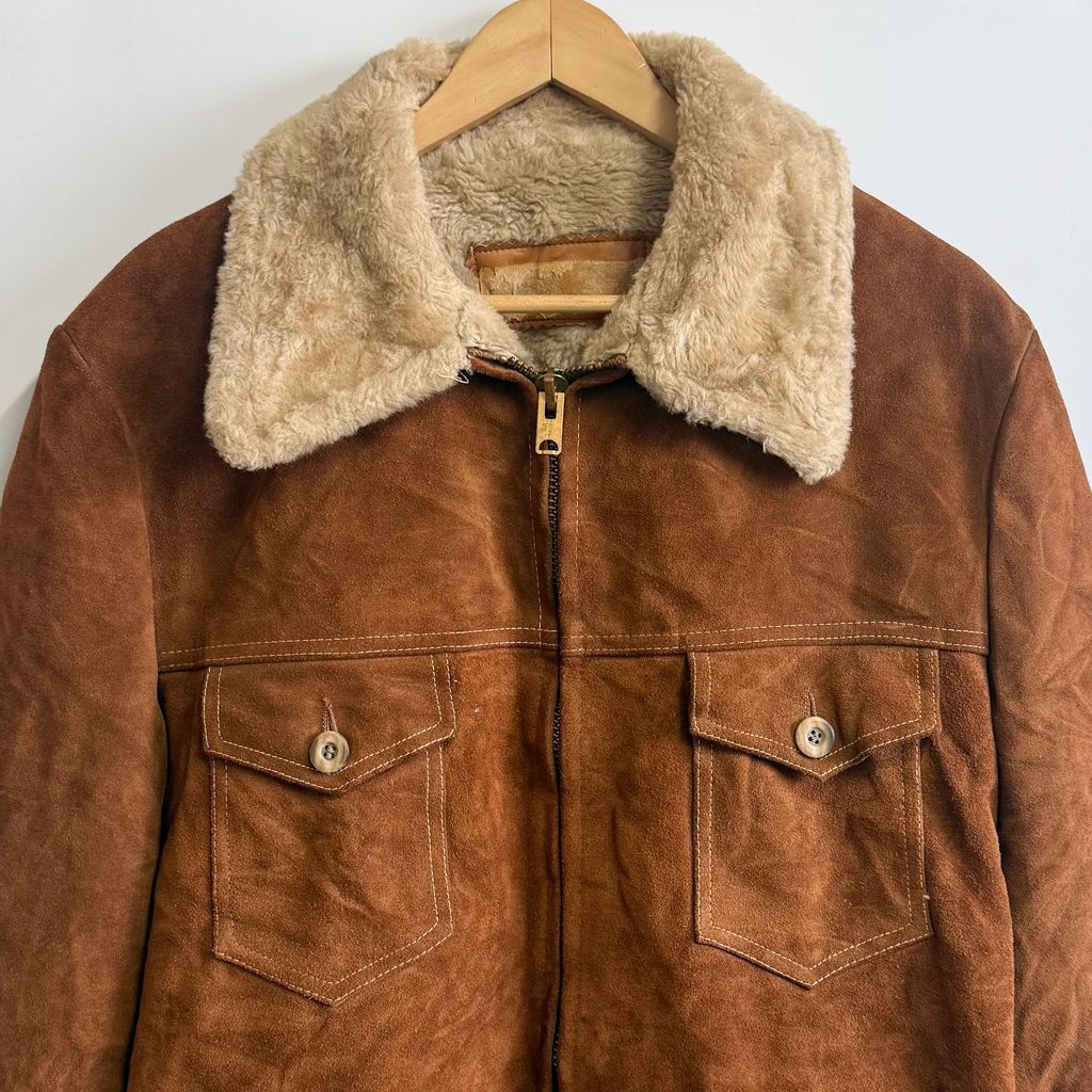 70's vintage ビンテージ スエードレザージャケット ボアジャケット
