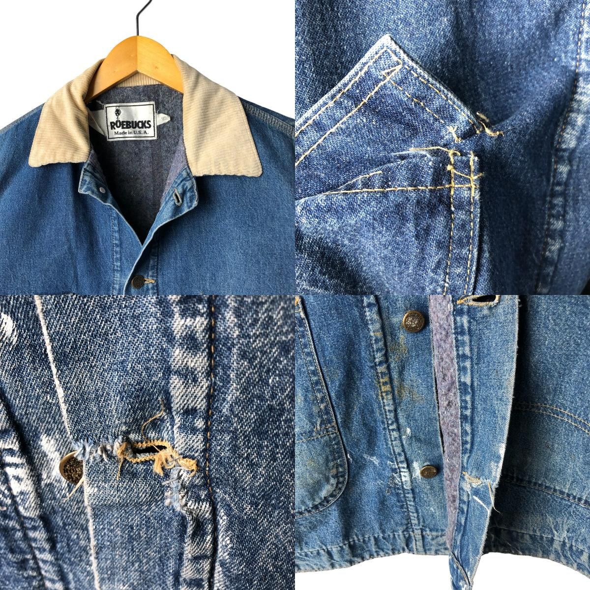 古着 80~90年代 ローバックス ROEBUCKS デニムカバーオール USA製
