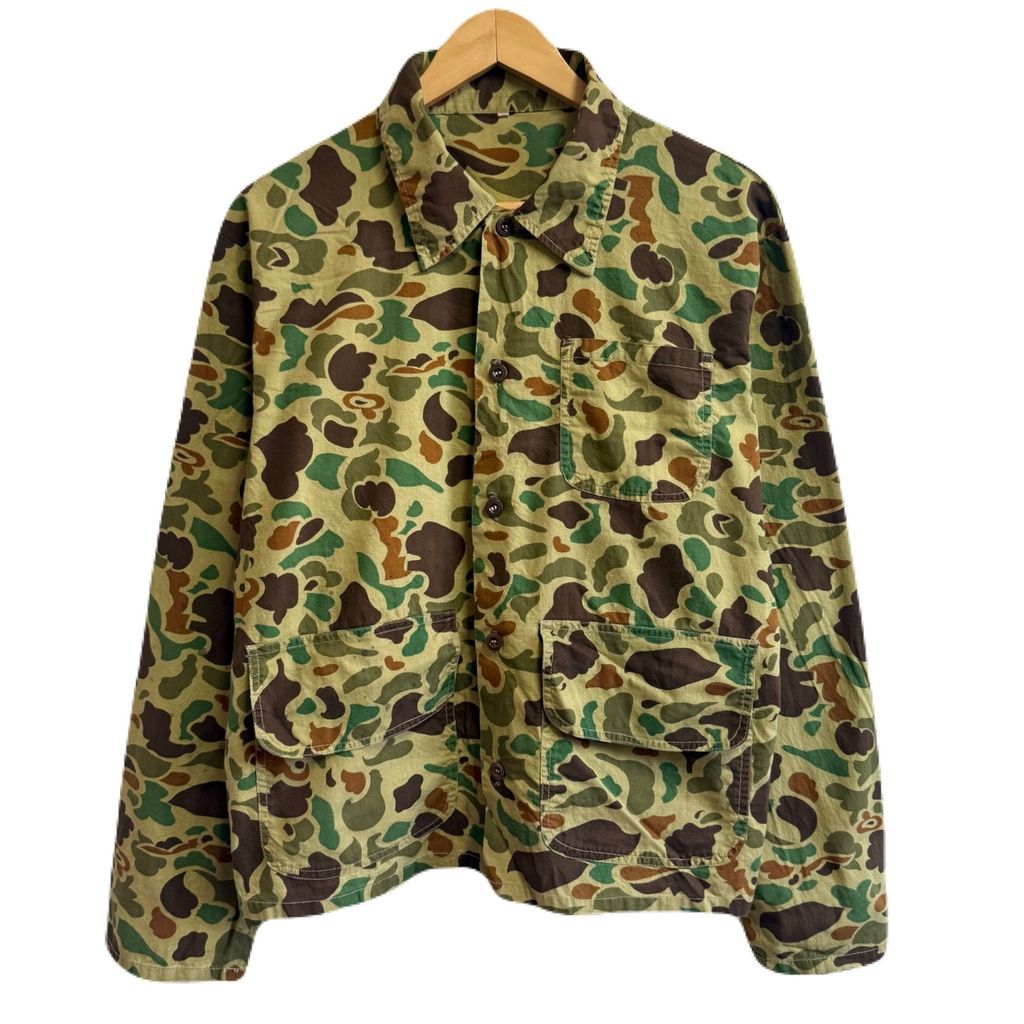 ダックハンターカモ ハンティングジャケット フロントボタン 多色 L