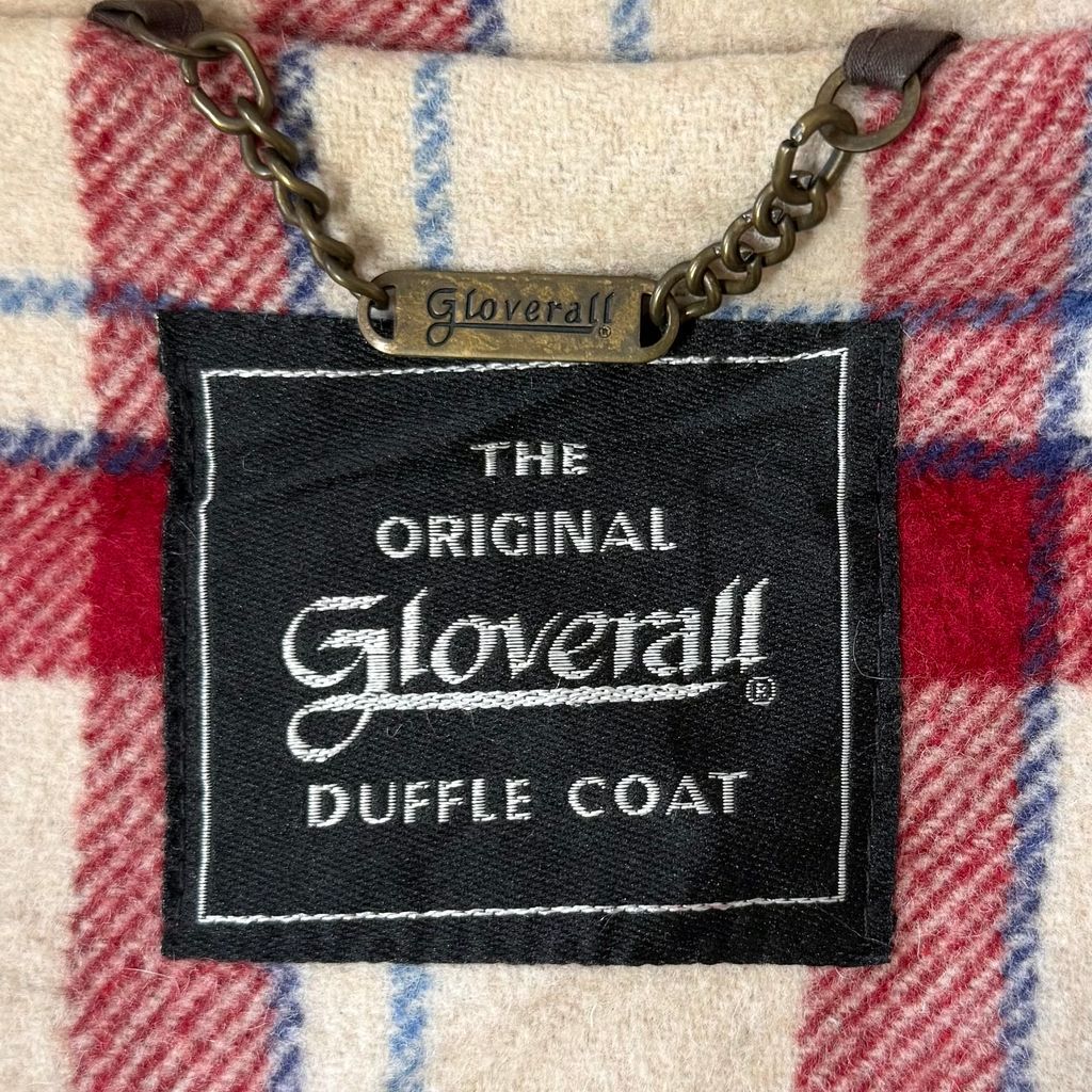 Gloverall グローバーオール ダッフルコート 裏地チェック柄 赤 レッド
