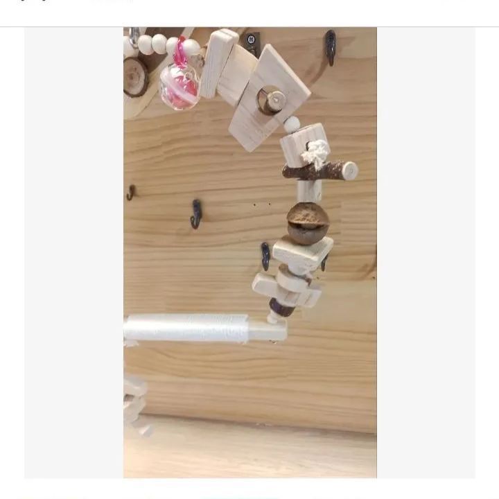 4 自然素材 ブランコ(大)インコ バードトイ 止まり木 木製 - メルカリ