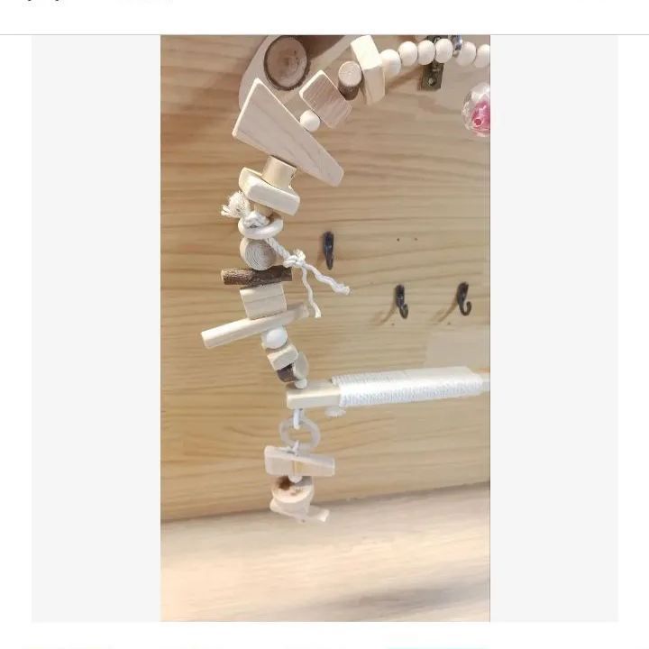 4 自然素材 ブランコ(大)インコ バードトイ 止まり木 木製 - メルカリ