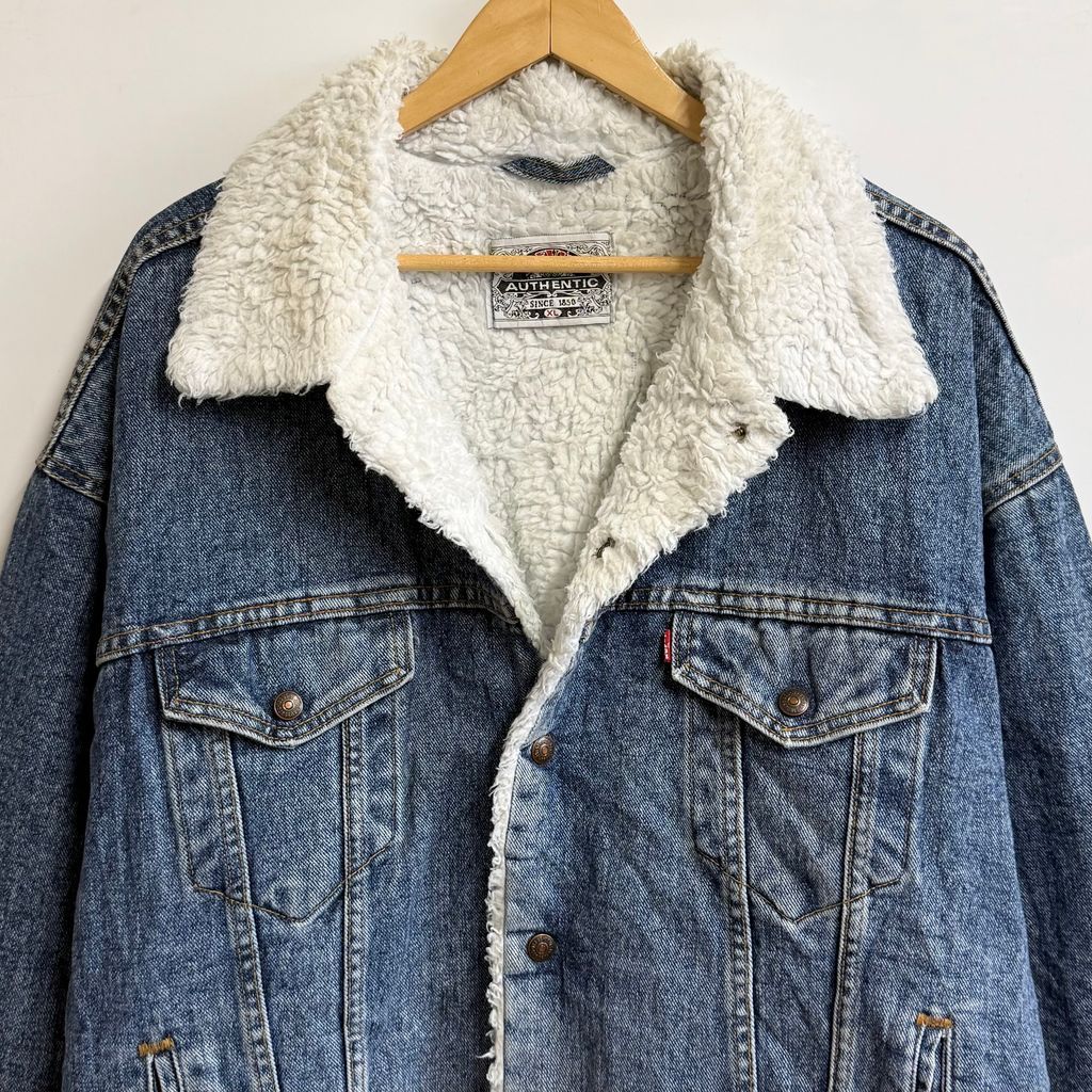 USA製 Levi's リーバイス ボアデニムジャケット 裏ボア スナップボタン