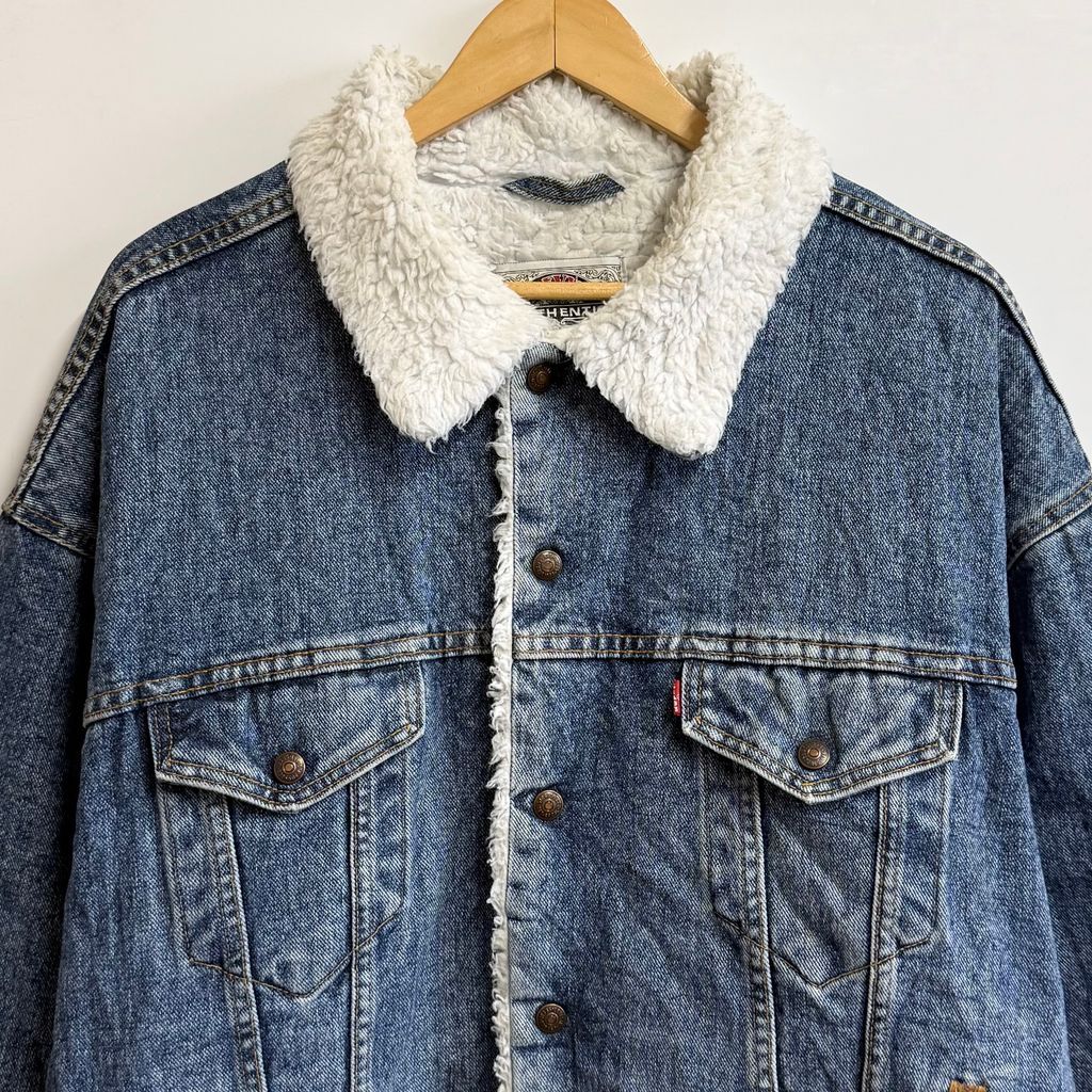 USA製 Levi's リーバイス ボアデニムジャケット 裏ボア スナップボタン