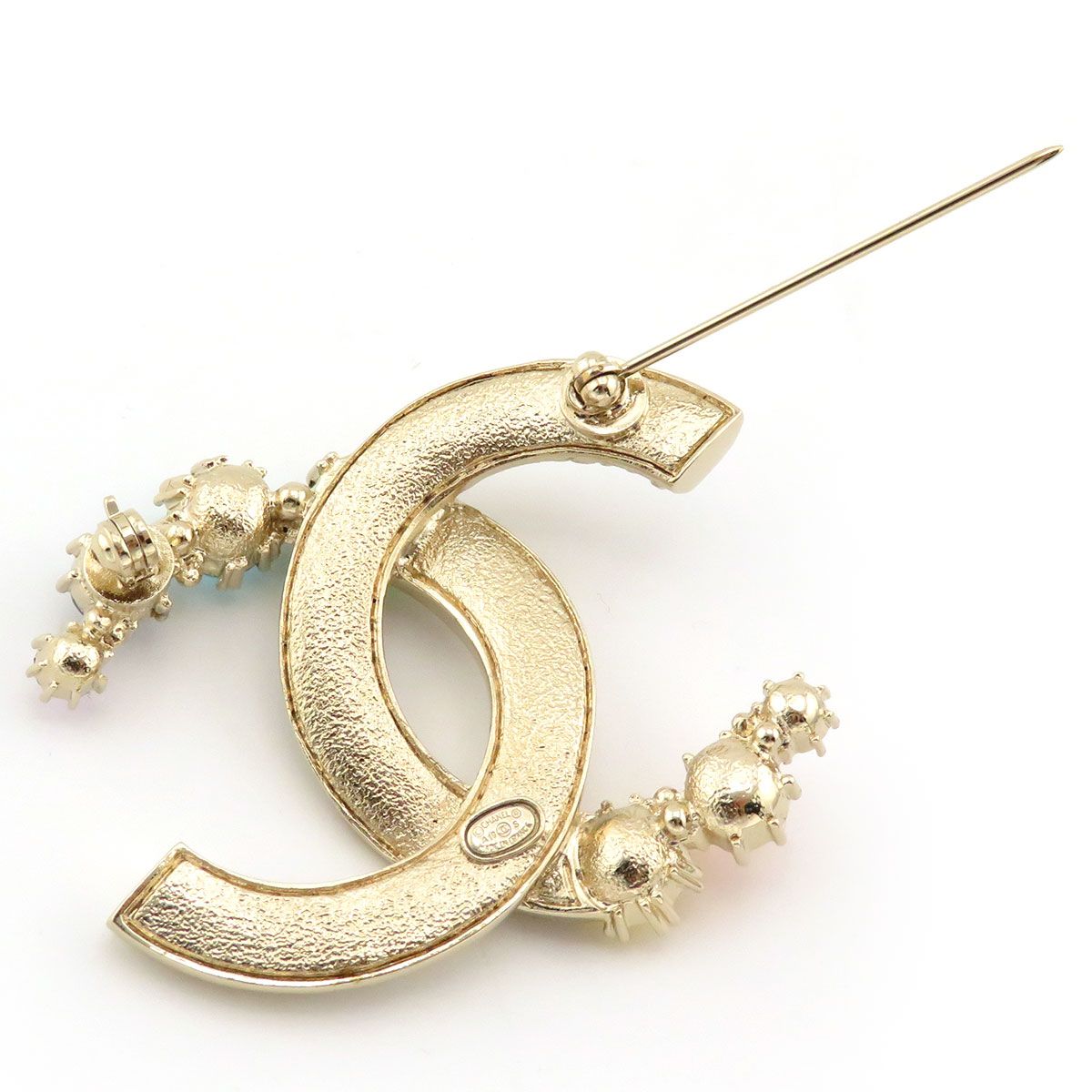 シャネル ココマーク マルチカラー ストーン ラインストーン ブローチ