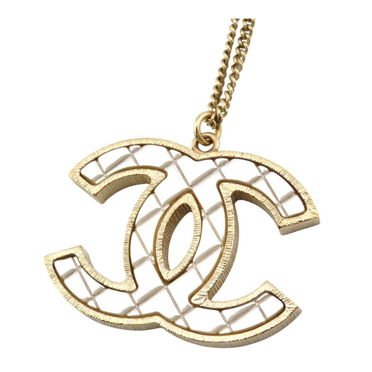 シャネル ココマーク マトラッセ ネックレス GP ユニセックス オフ