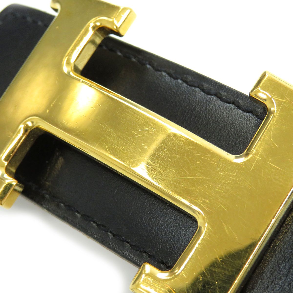 エルメス H バックル リバーシブル レザー ベルト 32MM 80 レザー