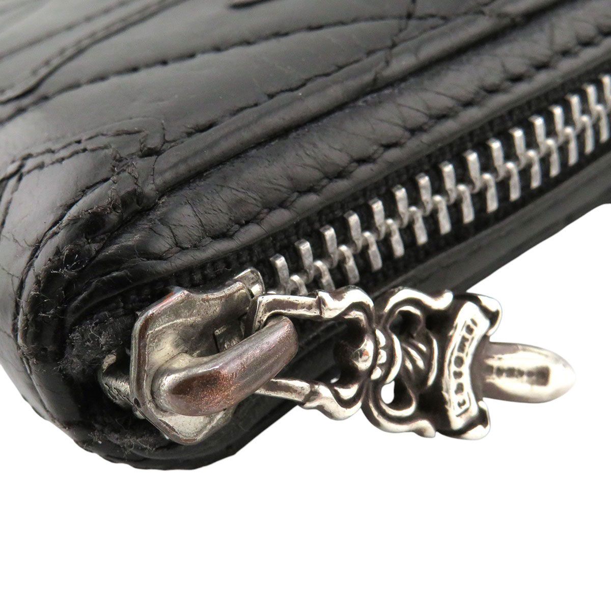 クロムハーツ セメタリークロス キルティング レザー ウォレット ユニ