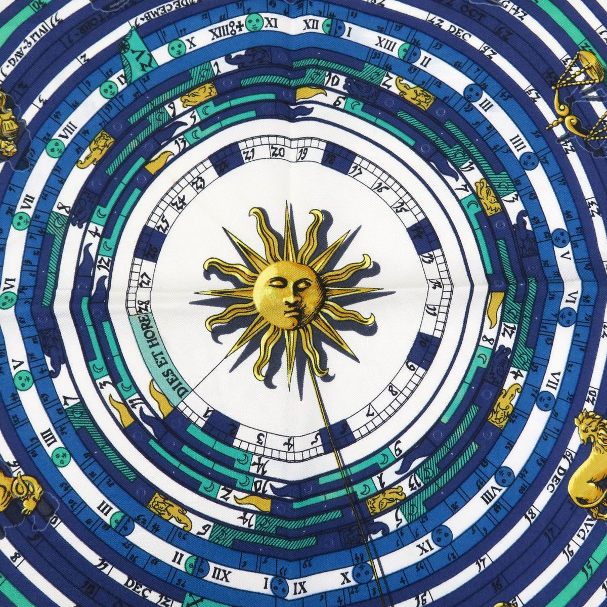 エルメス カレ 45 DIES ET HORE 占星術 ユニセックス ネイビー HERMES