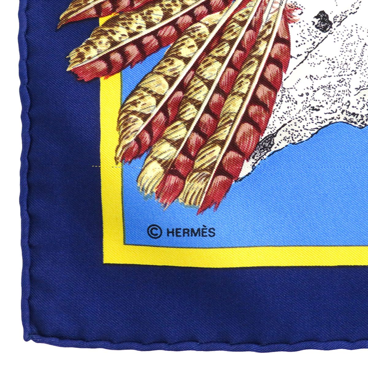 エルメス カレ 90 PANI LA SHAR PAWNEE パウニー族の首長 スカーフ