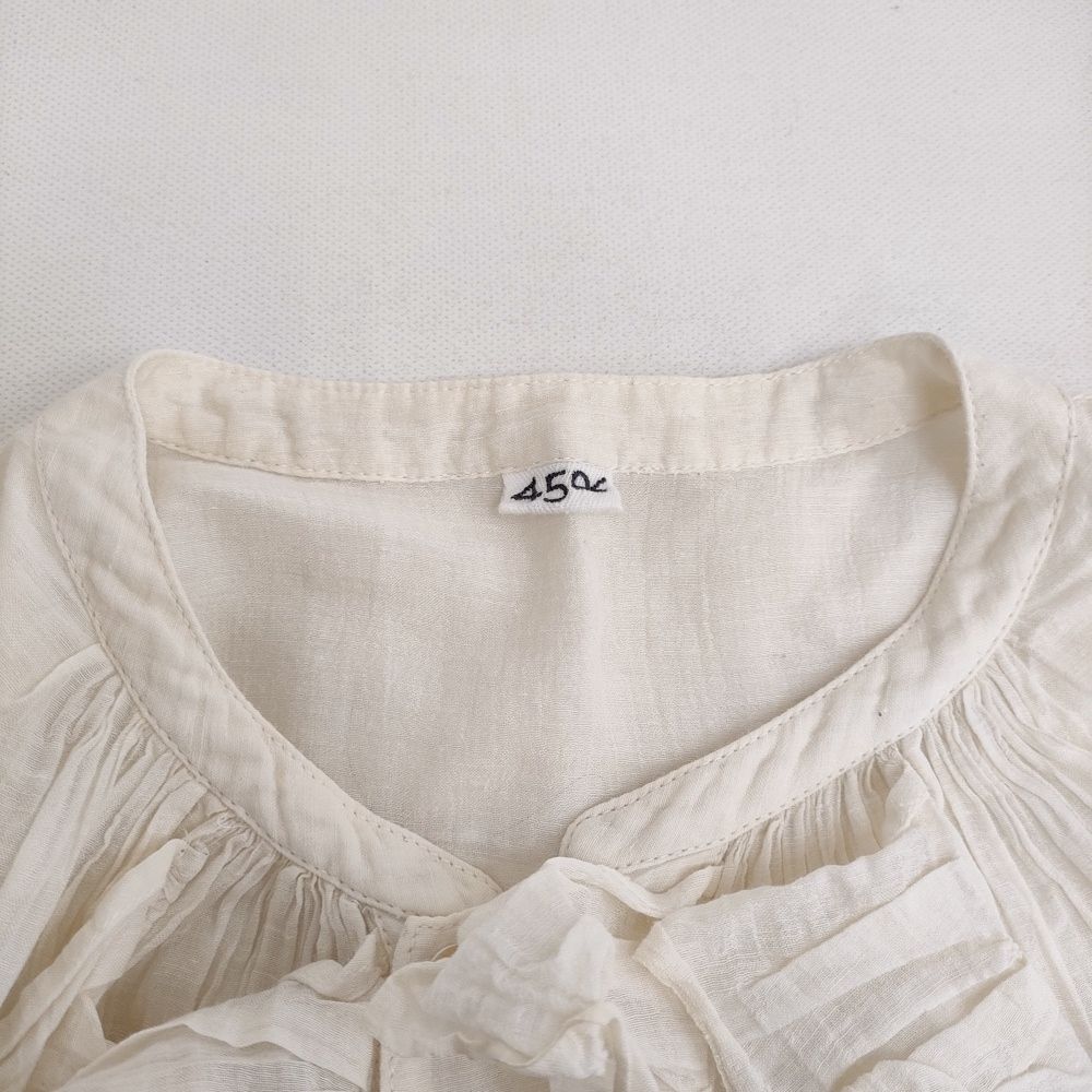 45R/45rpm インドタッサーカディのフリルブラウス 定価41800円 インド