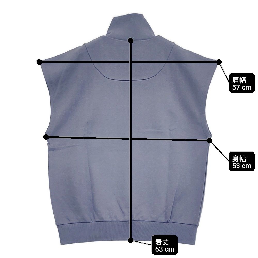 VIVIENNE TAM 未使用 ZIP UP NO SLEEVE SWEAT ノースリーブスウェット