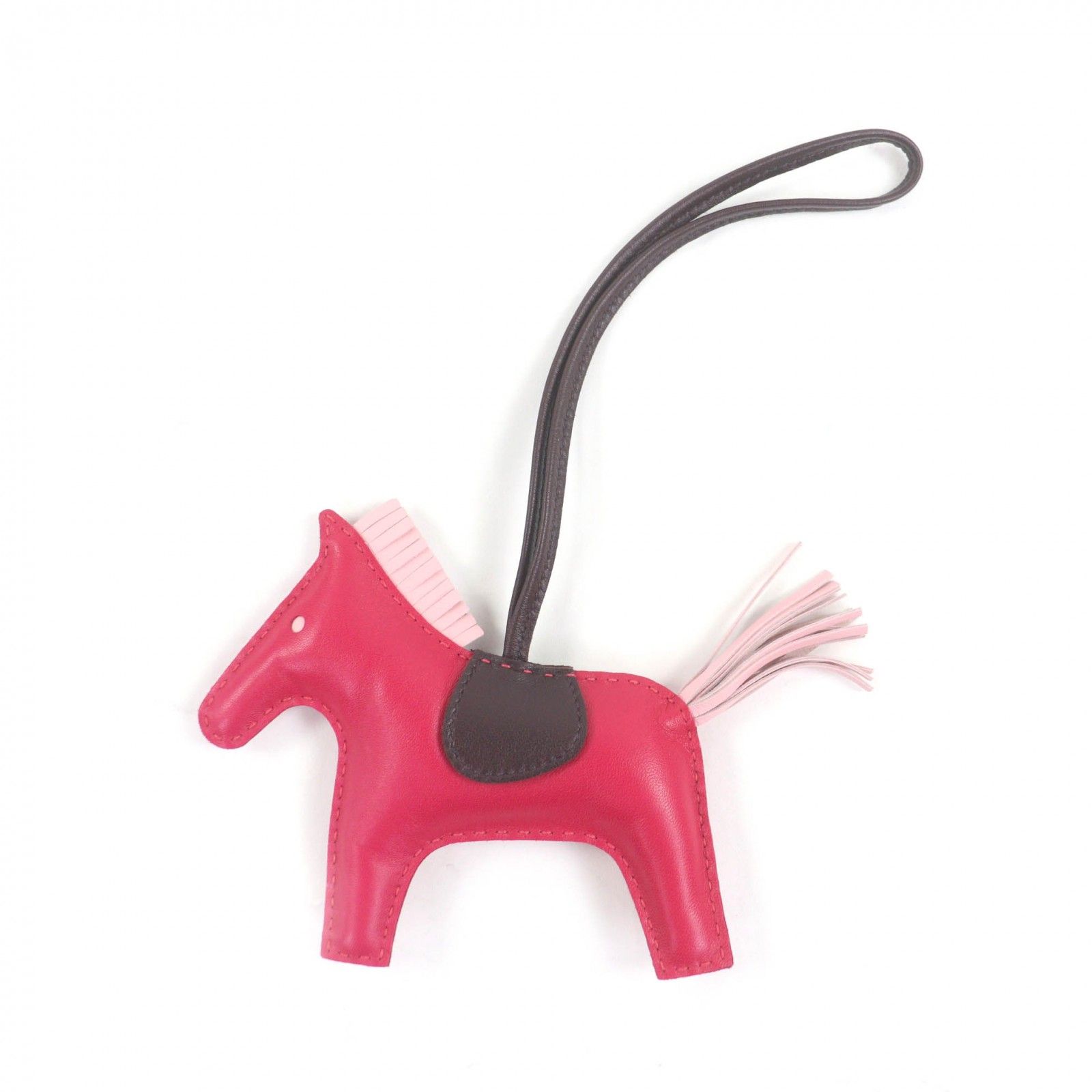 美品☆HERMES エルメス ロデオチャーム MM ルージュセリエ/ローズ 