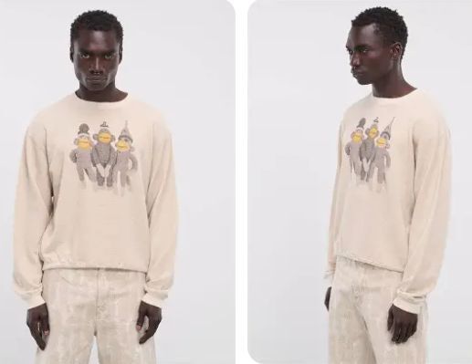 KAPITAL キャピタル　ニット　denim　トレーナー 低価，爆買い】 美品24AW KAPITAL キャピタル モンキー アミゴ クルー