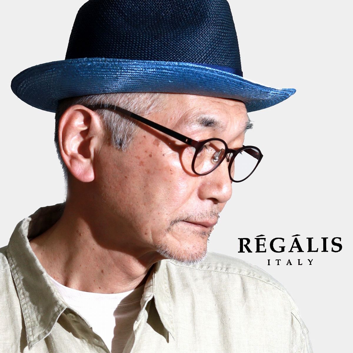 REGALIS (レガリス) パナマハット メンズ 中折れハット 夏 ツートン 