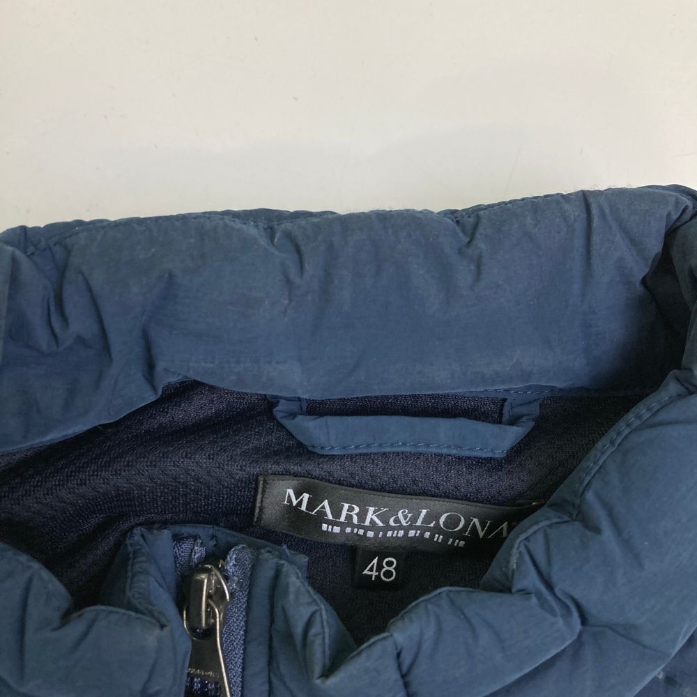 サイズ：48 MARK&LONA マークアンドロナ ダウン ジップベスト ネイビー