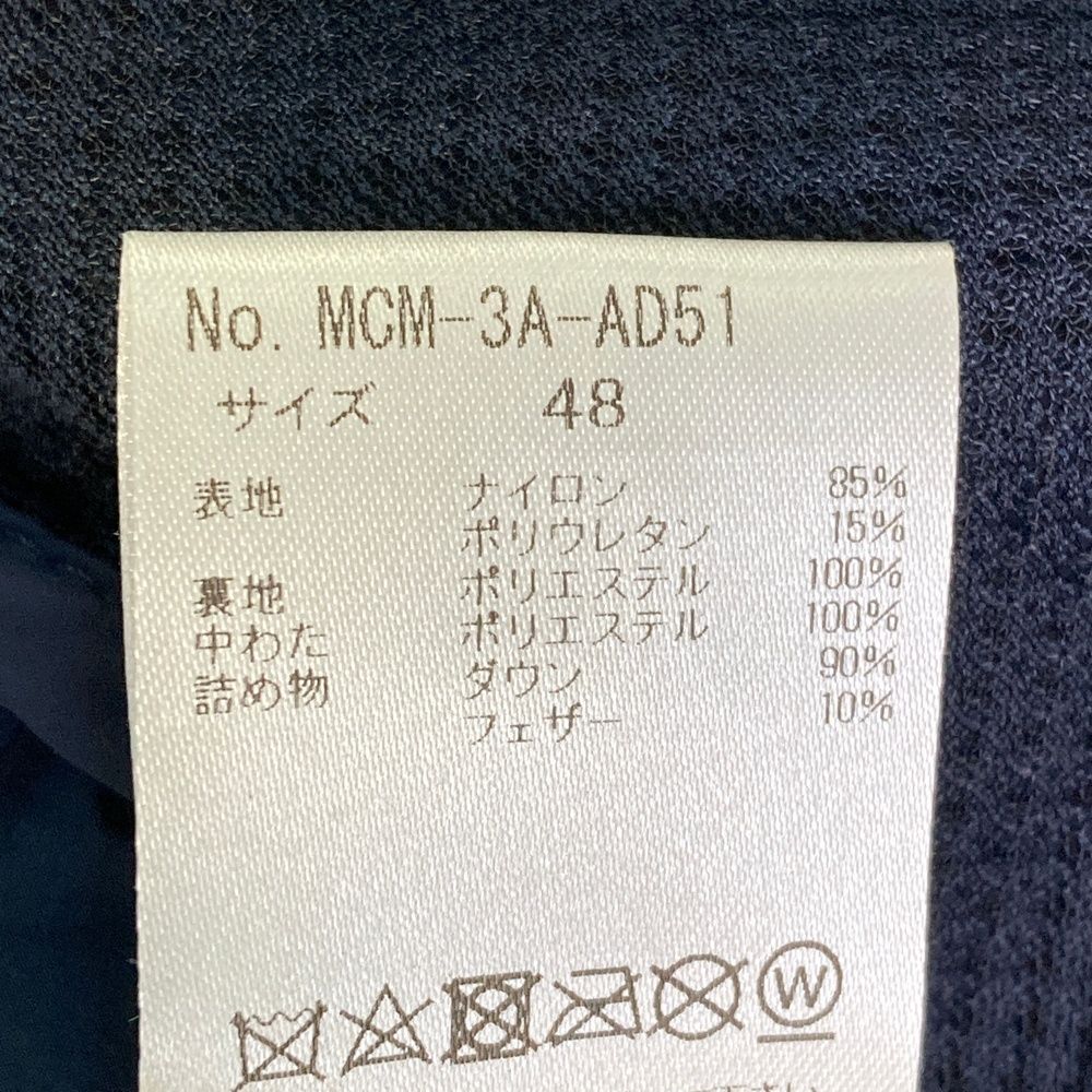 サイズ：48 MARK&LONA マークアンドロナ ダウン ジップベスト ネイビー