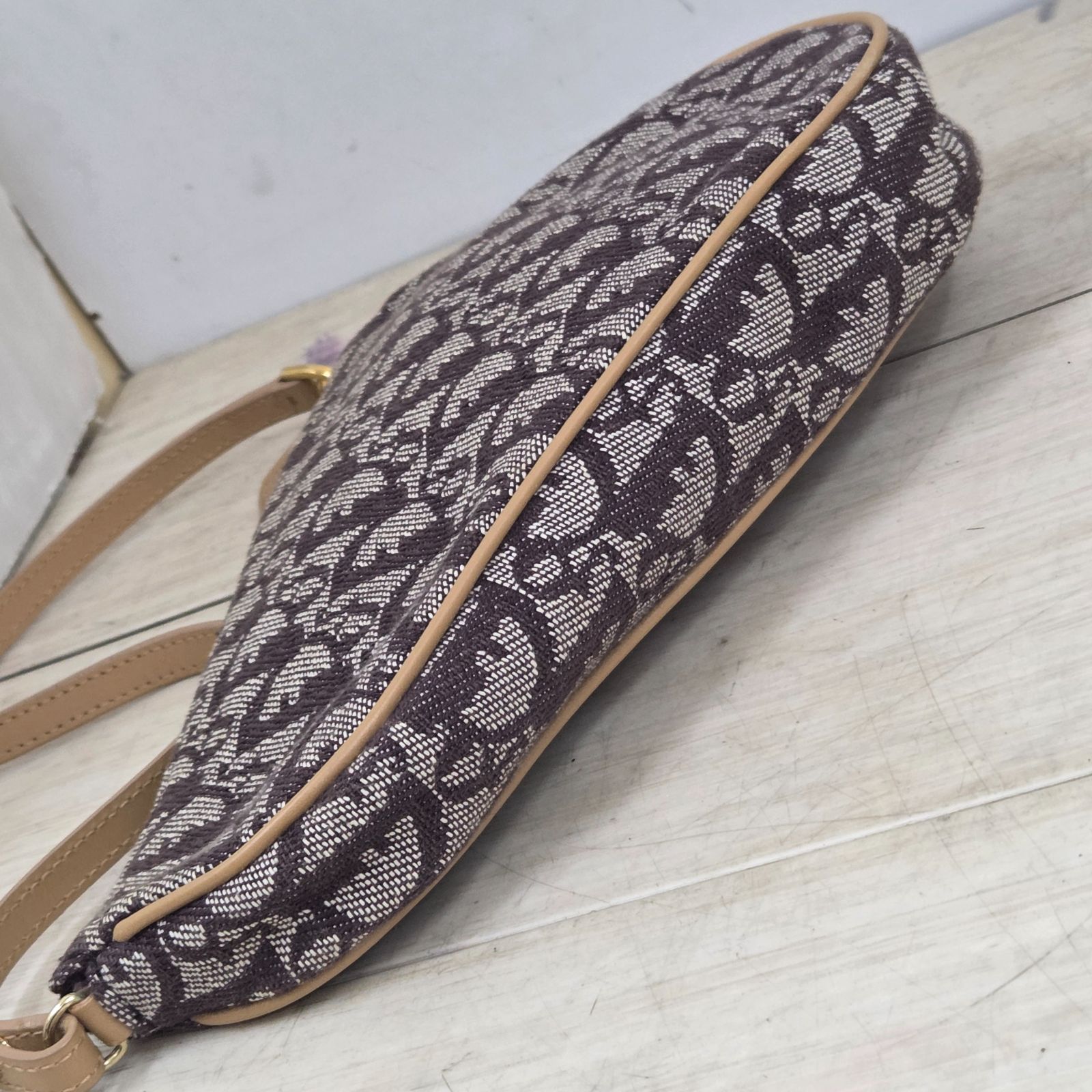 S02298 クリスチャンディオール Christian Dior トロッター柄 サドル