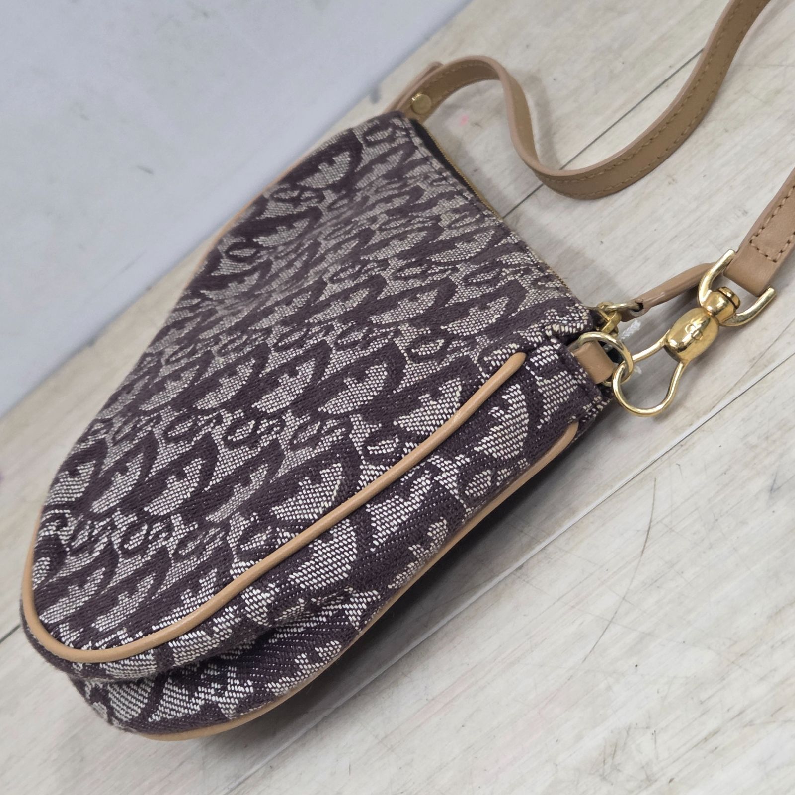 S02298 クリスチャンディオール Christian Dior トロッター柄 サドル