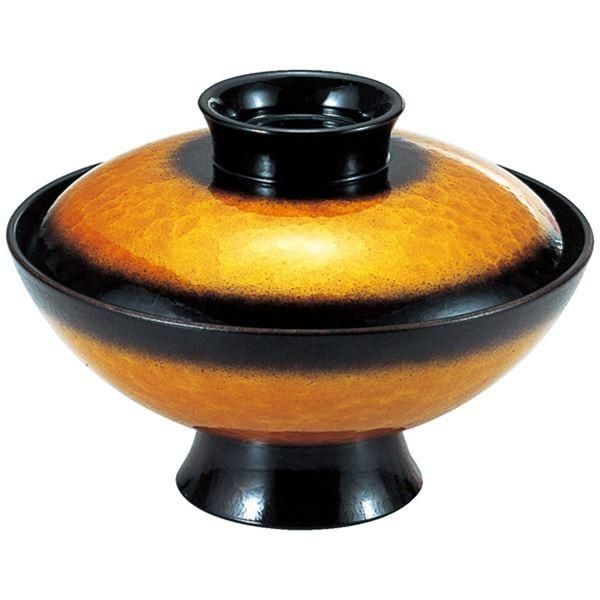 4寸 小槌吸物椀/お椀 〔アクアイエロー TA〕 直径129×高さ84(59)mm