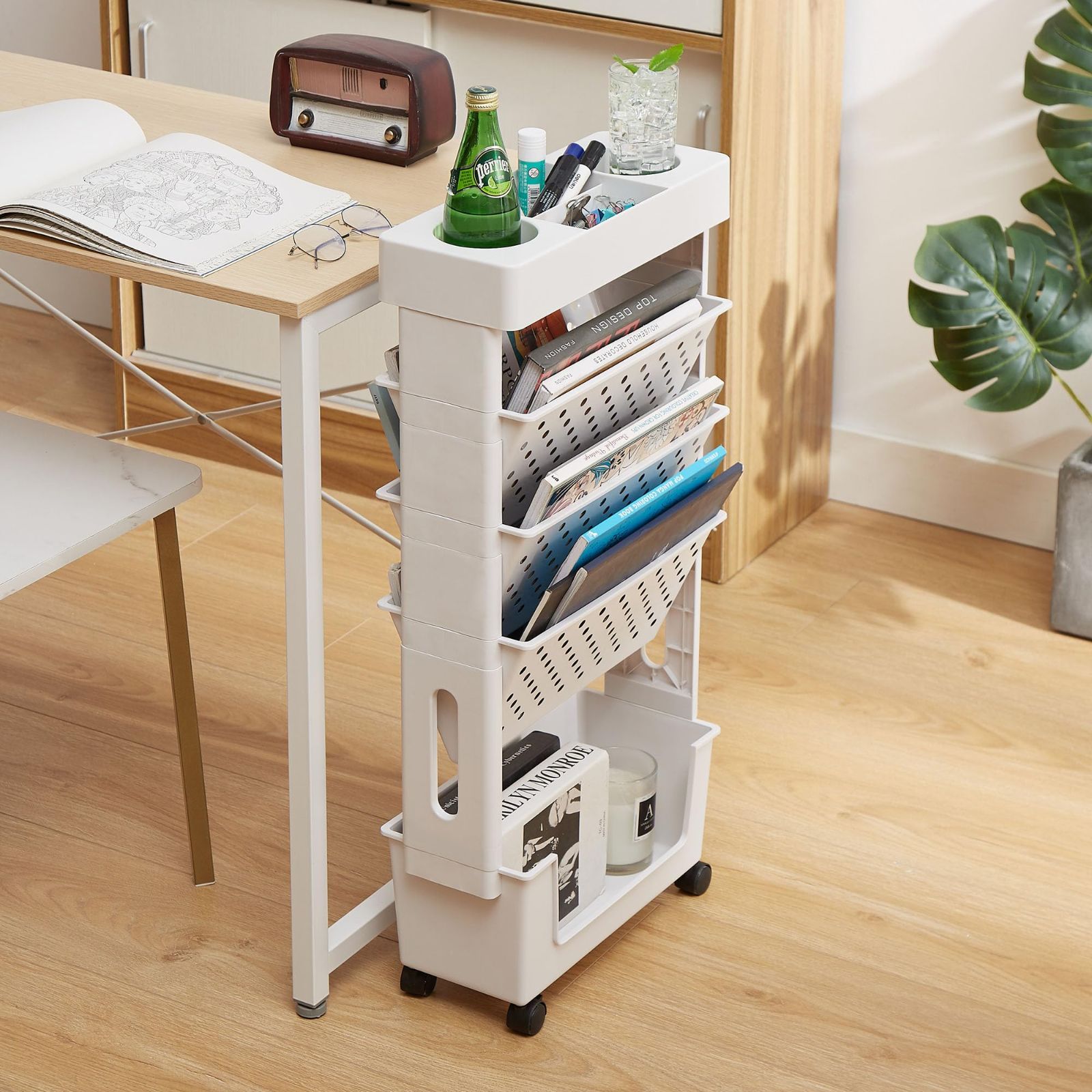 絵本 漫画 リビングルーム キッチン オフィス 学生 マガジンラック