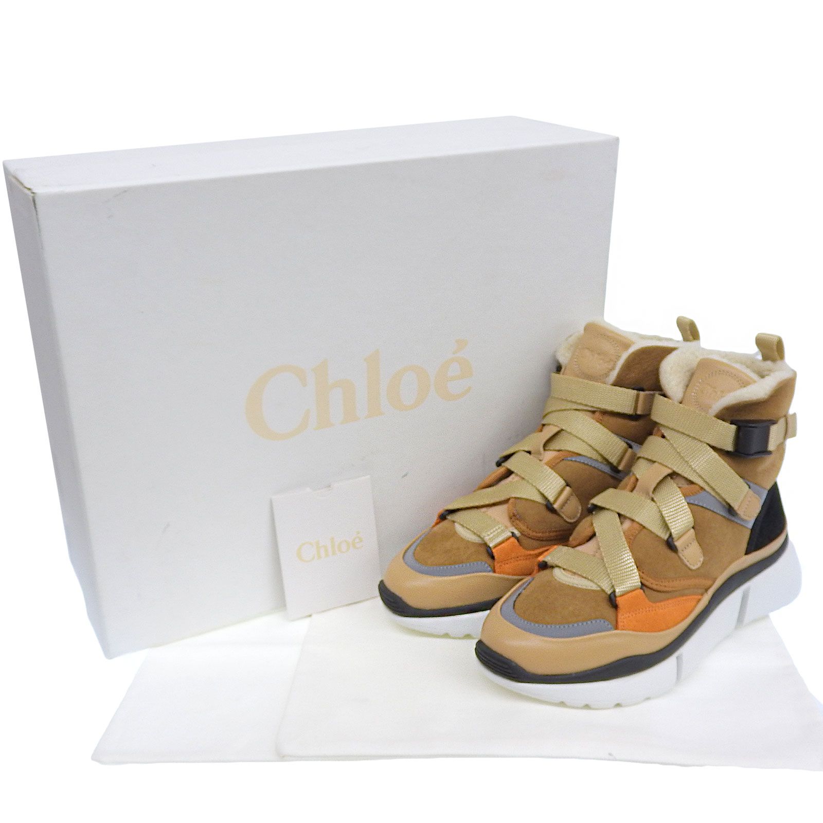 未使用品△Chloe クロエ Sonnie ソニー 裏ボア レザー ハイカット 