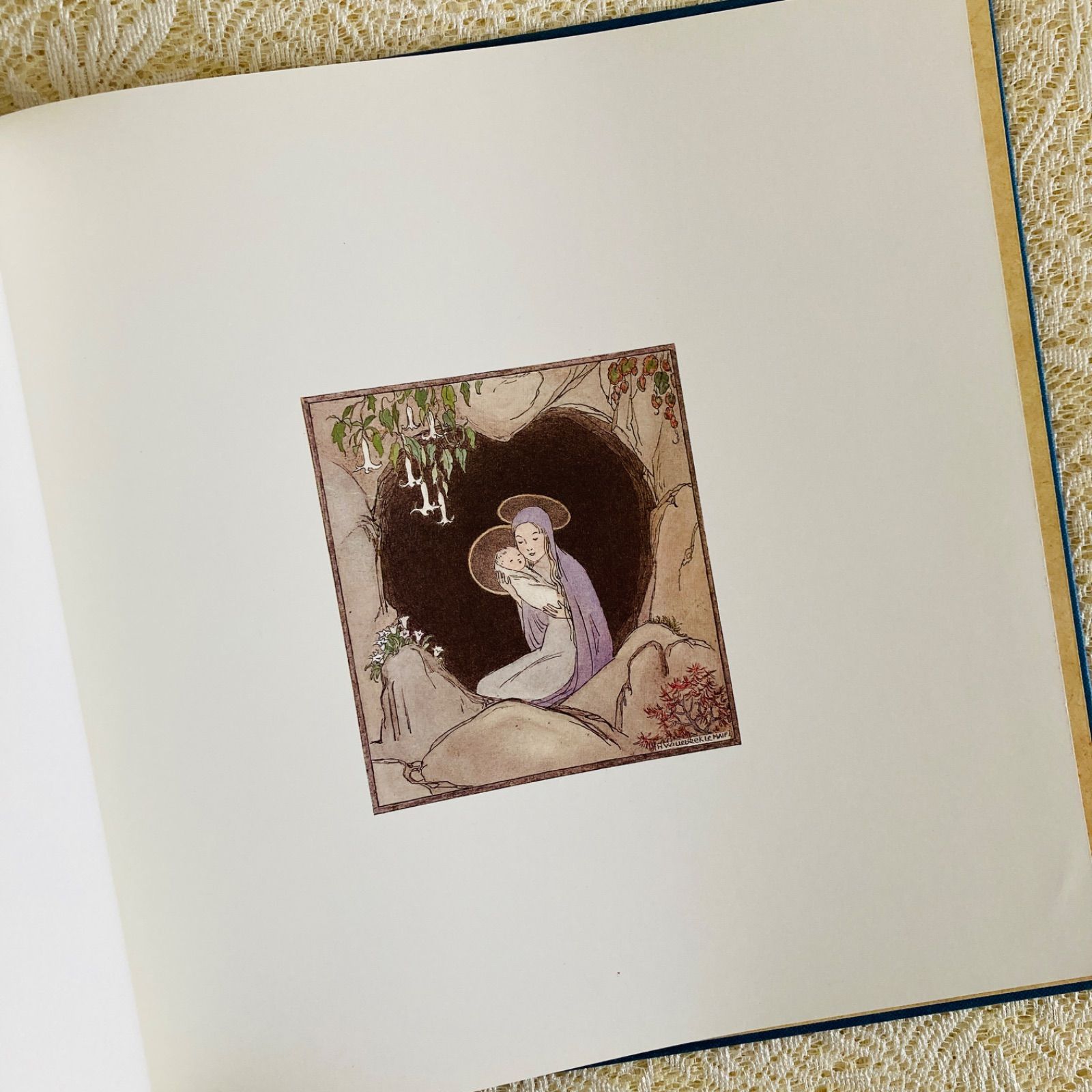 ル・メール挿絵の美しい絵本 イエス誕生の物語 大型本 洋書・古書