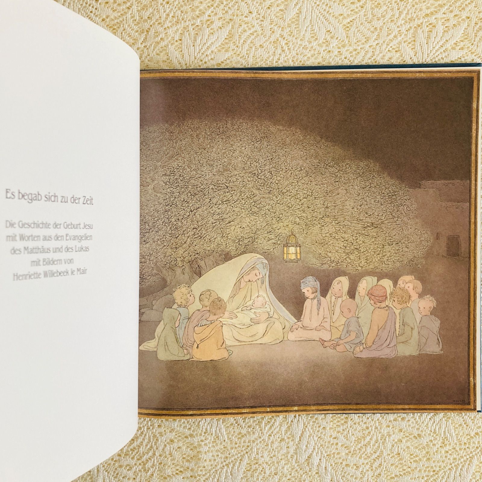 ル・メール挿絵の美しい絵本 イエス誕生の物語 大型本 洋書・古書