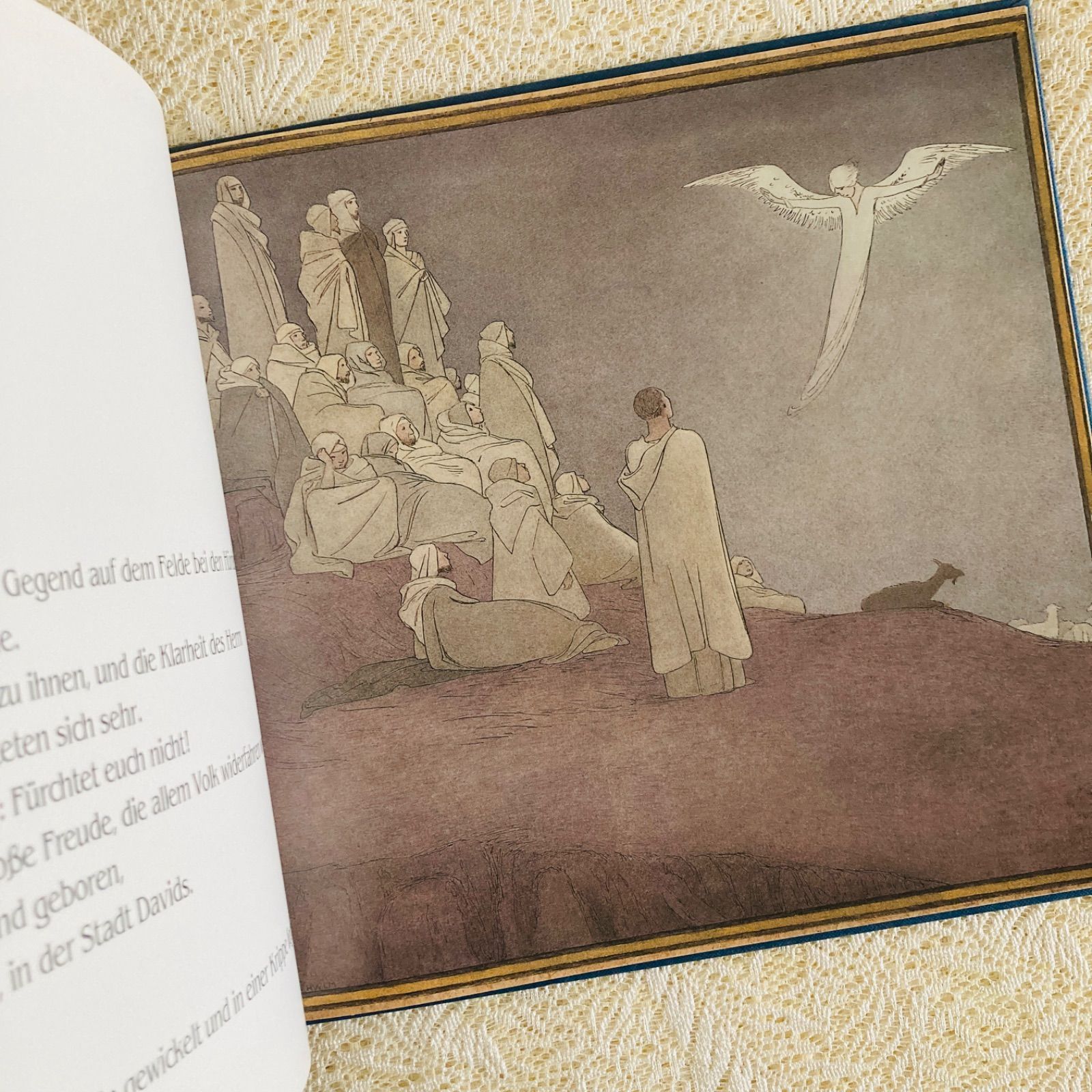 ル・メール挿絵の美しい絵本 イエス誕生の物語 大型本 洋書・古書