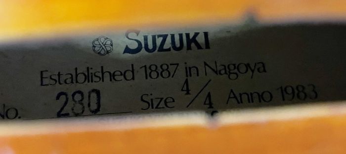 MT-00059 Suzuki 鈴木 スズキ バイオリン 全長約59㎝ No.280 4/4 Anno