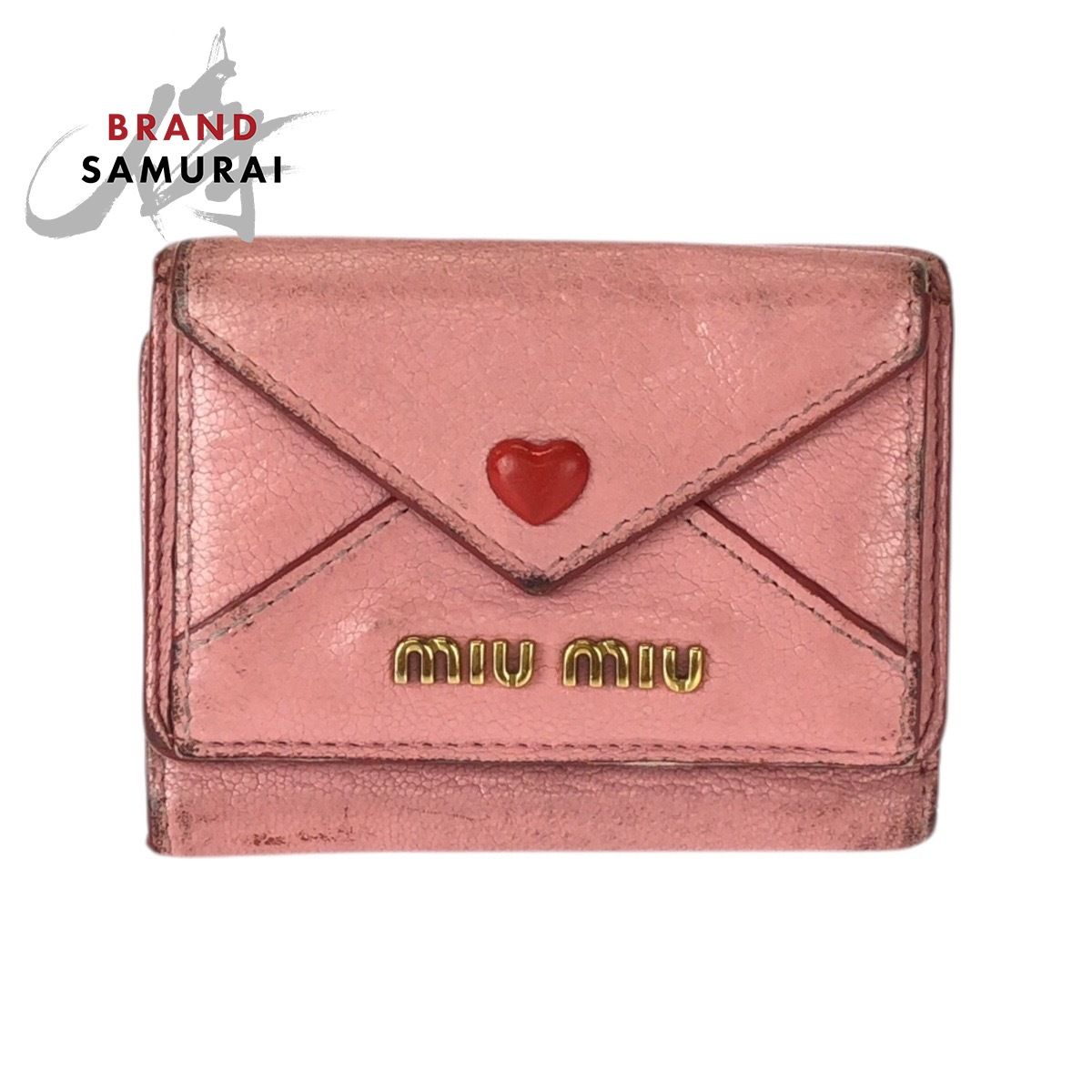 MIUMIU ミュウミュウ マドラス ラブ ピンク レッド ゴールド金具