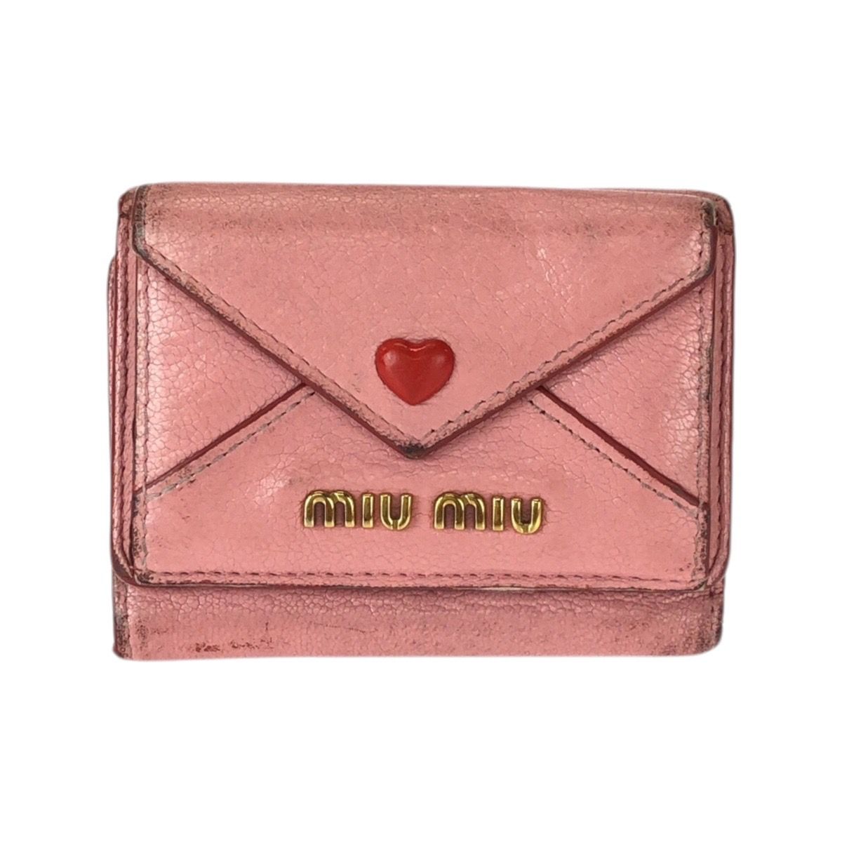 MIUMIU ミュウミュウ マドラス ラブ ピンク レッド ゴールド金具