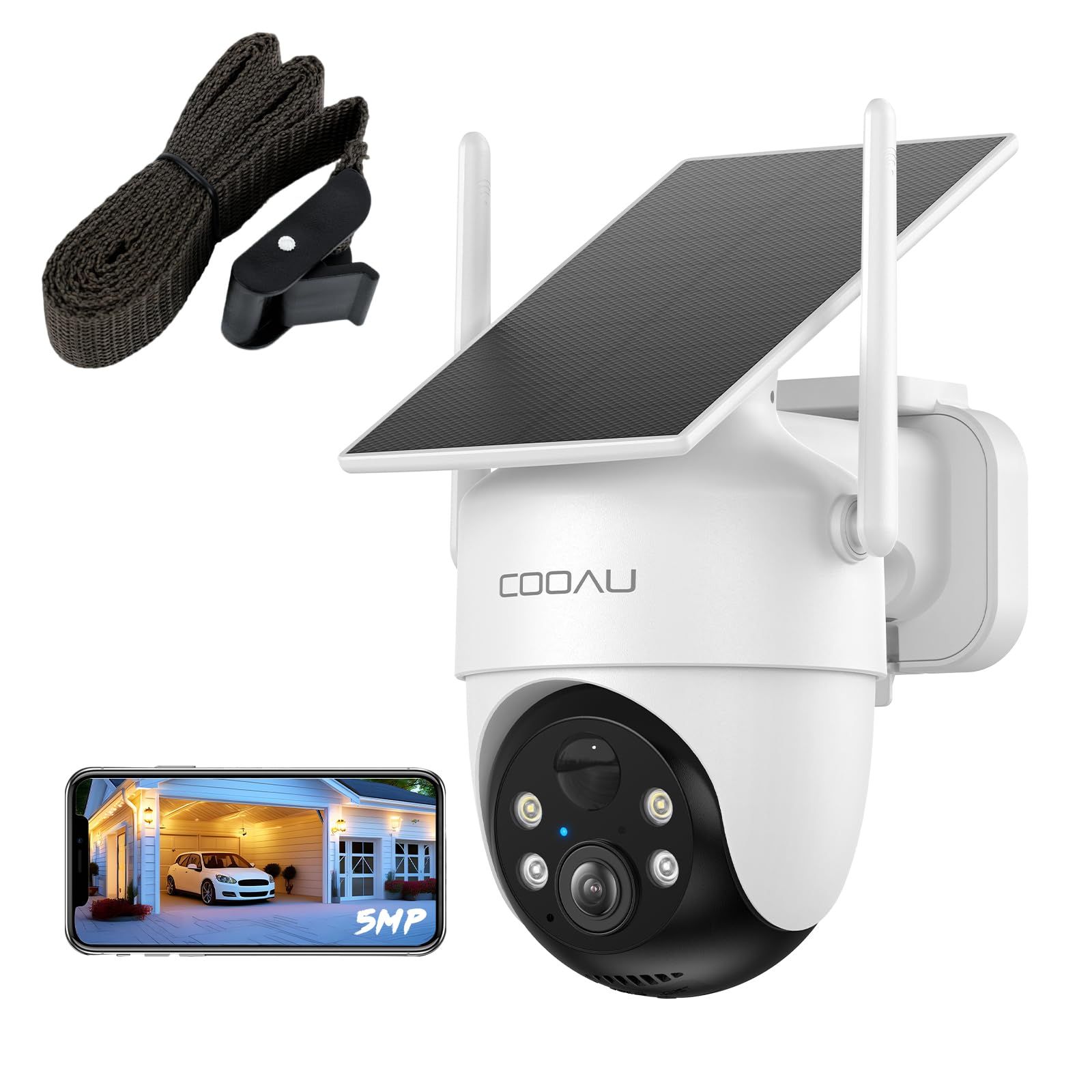 新品】「新モデルソーラー高効率発電・500万高画素・ 固定ベルト付きで