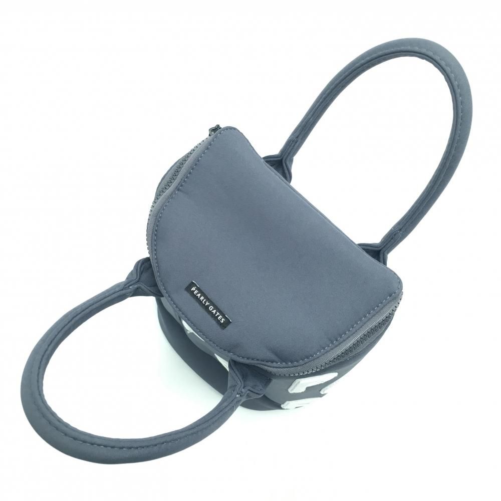 グレー×白 ロゴ総柄