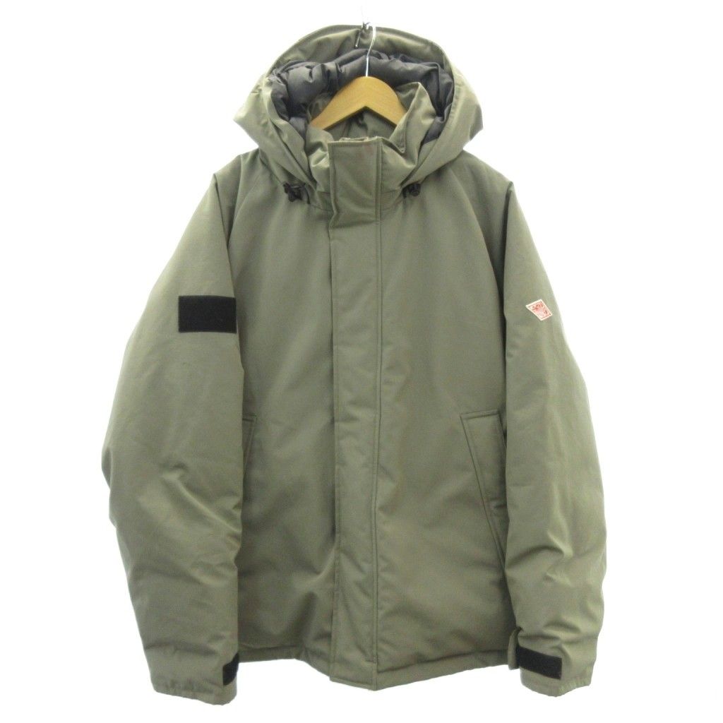 ダントン DANTON ダウンジャケット フーデッド ブルゾン カーキ L FA22