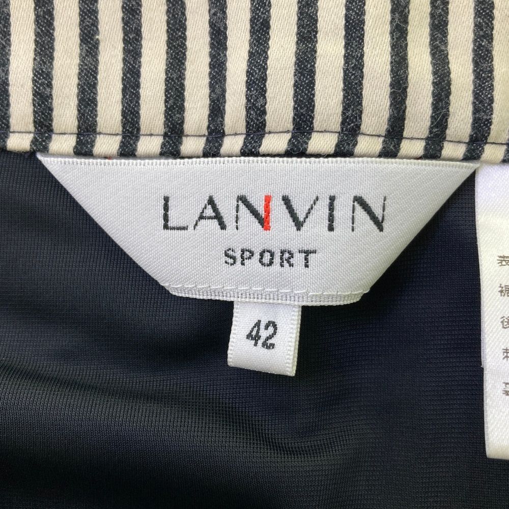 サイズ：42 LANVIN SPORT ランバン スポール 裏地付スカート ネイビー