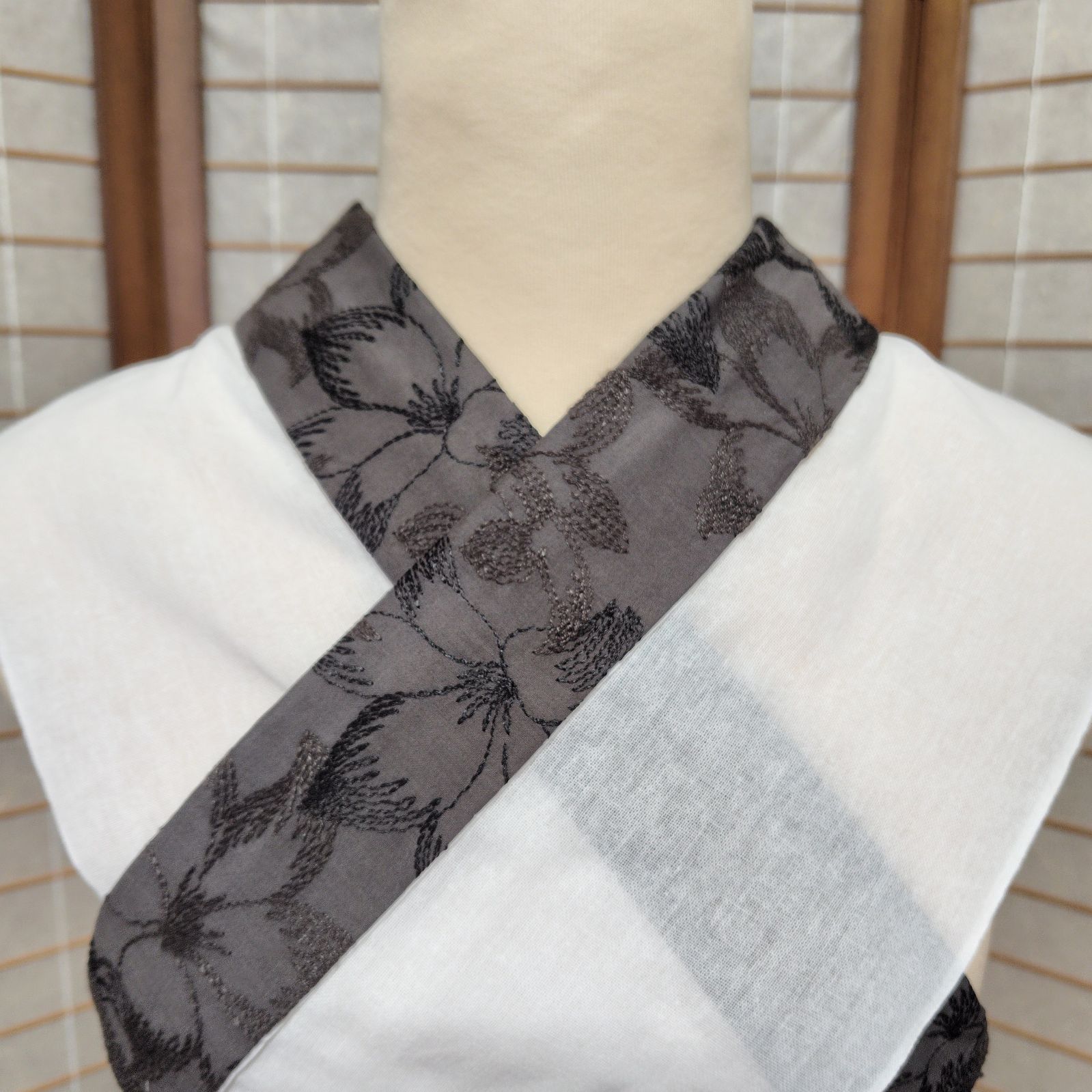 半襦袢 うそつき衿】半襦袢ジレ かんたん半襦袢 ハンドメイド【ふらわ 