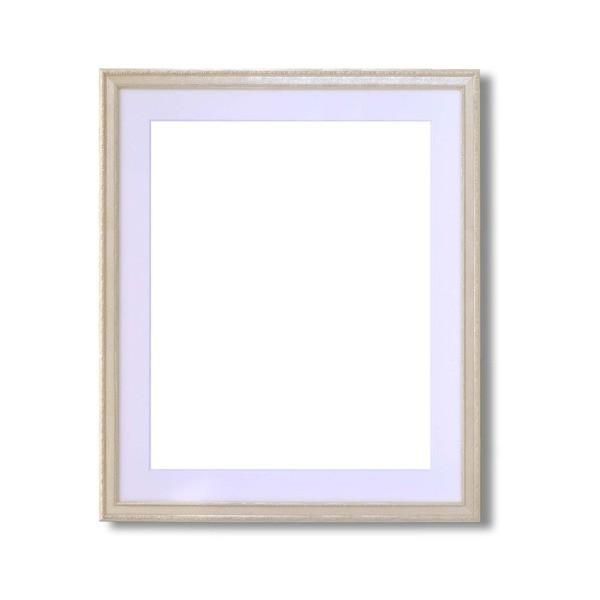 軽量水彩額 〕 柄入り 水彩額 マット付 F10 シルバー 金水彩額 銀水彩