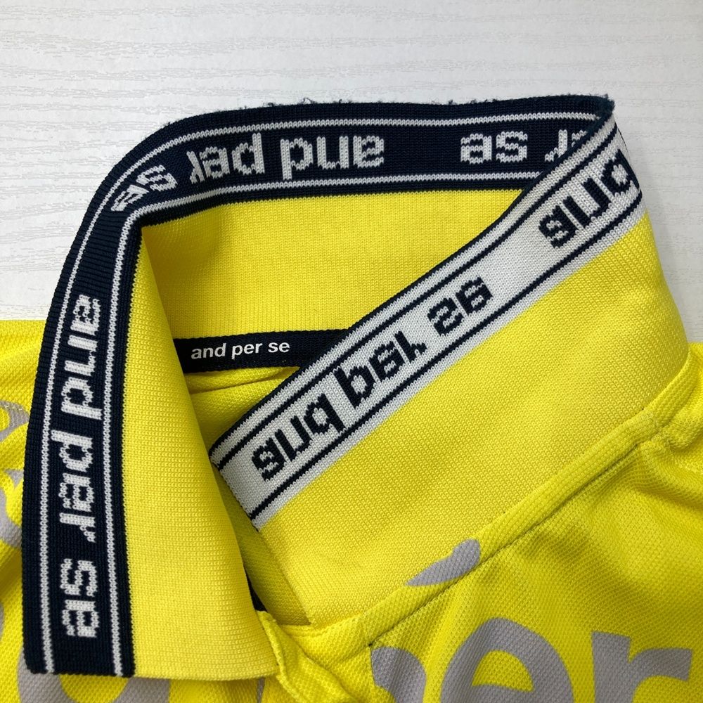 サイズ：M AND PER SE アンパスィ 半袖ポロシャツ イエロー系