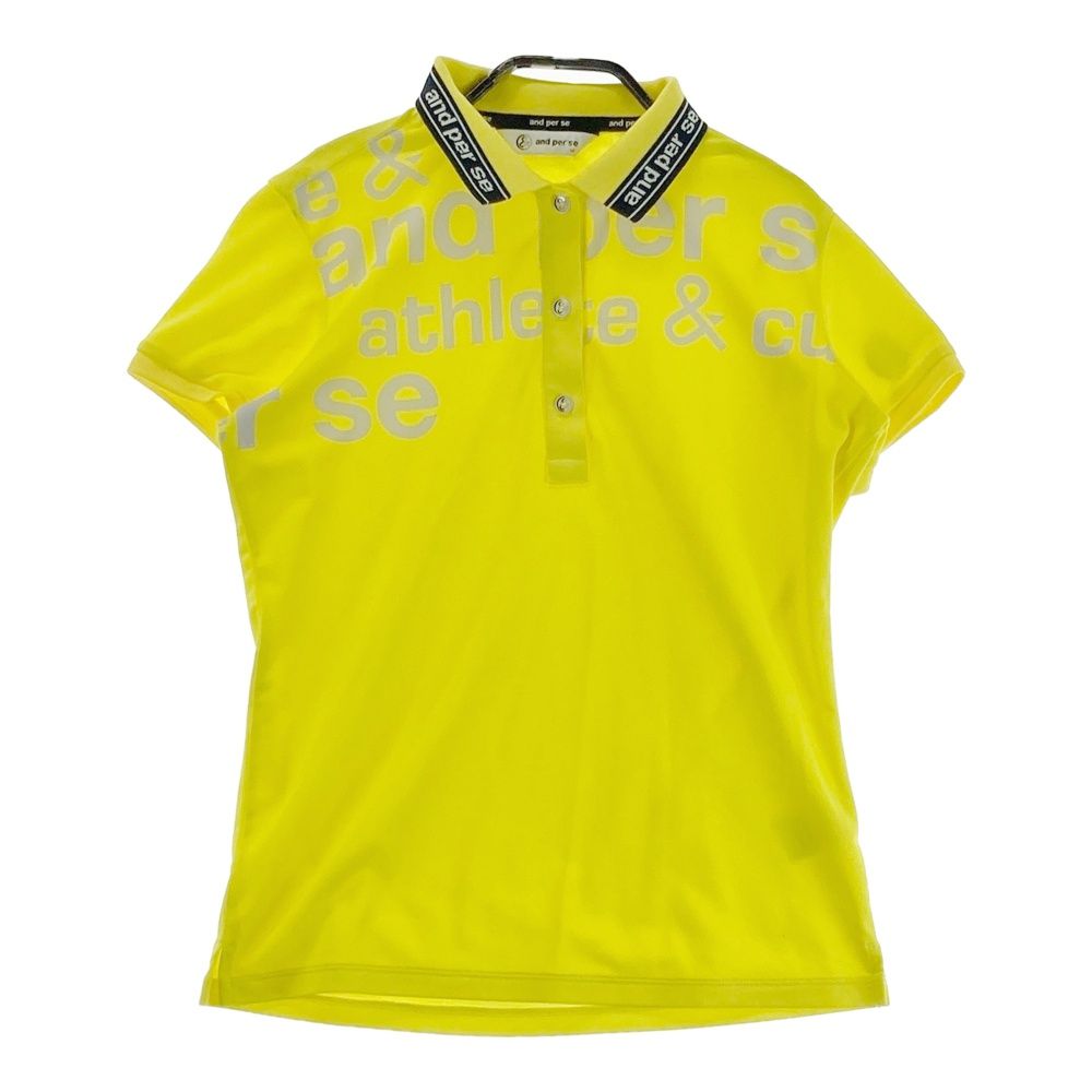 サイズ：M AND PER SE アンパスィ 半袖ポロシャツ イエロー系