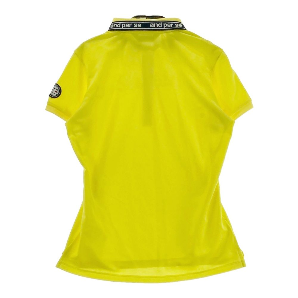 サイズ：M AND PER SE アンパスィ 半袖ポロシャツ イエロー系