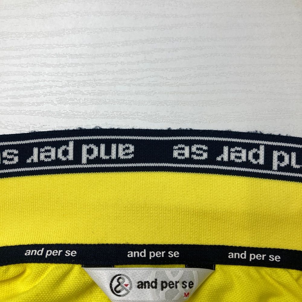 サイズ：M AND PER SE アンパスィ 半袖ポロシャツ イエロー系